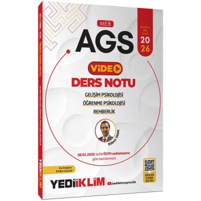 Yediiklim Yayınları 2026 MEB AGS Gelişim Psikolojisi Öğrenme Psikolojisi ve Rehberlik Video Anlatımlı Ders Notu