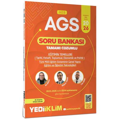 Yediiklim Yayınları 2026 MEB AGS Eğitimin Temelleri ve Temel Kavramlar Türk Milli Eğitim Sisteminin Tamamı Çözümlü Soru Bankası