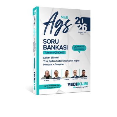 Yediiklim 2026 MEB AGS Eğitim Bilimleri Türk Eğitim Sisteminin Genel Yapısı Mevzuat Anayasa Tamamı Çözümlü Soru Bankası