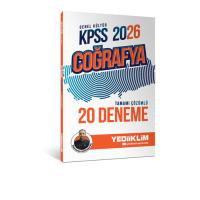 Yediiklim Yayınları 2026 KPSS Genel Kültür Coğrafya Tamamı Çözümlü 20 Deneme