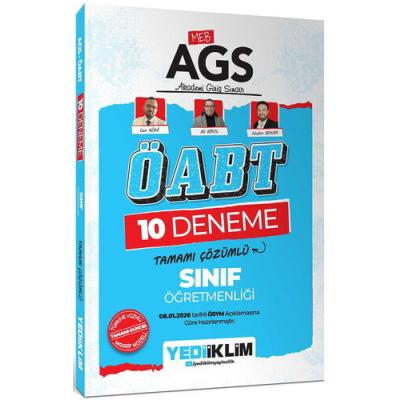 Yediiklim Yayınları MEB AGS ÖABT Sınıf Öğretmenliği Tamamı Çözümlü 10 Deneme Sınavı
