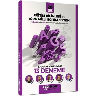 Yediiklim Yayınları 2026 MEB AGS  Ahenk Eğitim Bilimleri ve Türk Milli Eğitim Sistemi Tamamı Çözümlü 13 Deneme (08.01.2026 değişikliğine göre)