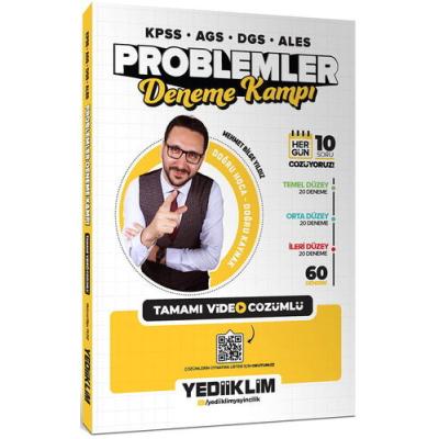 Yediiklim Yayınları KPSS-AGS-DGS-ALES Problemler Tamamı Video Çözümlü Deneme Kampı (60 Deneme)
