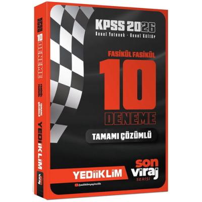 Yediiklim Yayınları 2026 KPSS Son Viraj Serisi GY-GK Tamamı Çözümlü 10 Fasikül Deneme