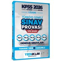 Yediiklim Yayınları 2026 KPSS Lisans GY-GK Türkiye Geneli Video Çözümlü Denemeler