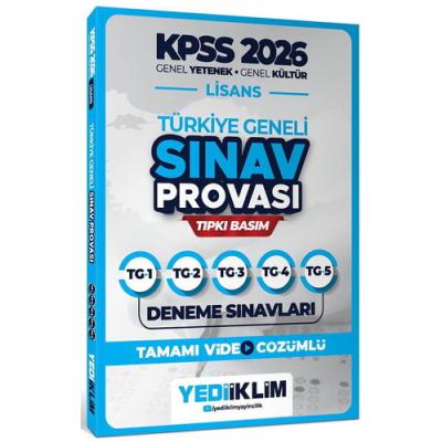 Yediiklim Yayınları 2026 KPSS Lisans GY-GK Türkiye Geneli Video Çözümlü Denemeler