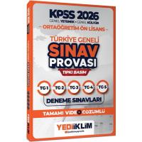 Yediiklim 2026 KPSS Ortaöğretim Ön Lisans GY-GK Türkiye Geneli Sınav Provası Tıpkı Basım Deneme Sınavları Tamamı Video Çözümlü