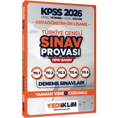 Yediiklim 2026 KPSS Ortaöğretim Ön Lisans GY-GK Türkiye Geneli Sınav Provası Tıpkı Basım Deneme Sınavları Tamamı Video Çözümlü