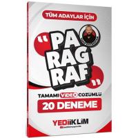 Yediiklim Yayınları Tüm Adaylar İçin Paragraf Tamamı Video Çözümlü 20 Deneme
