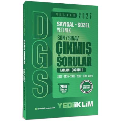 Yediiklim Yayınları 2027 DGS Sayısal Sözel Yetenek Son 7 Sınav Tamamı Çözümlü Çıkmış Sorular