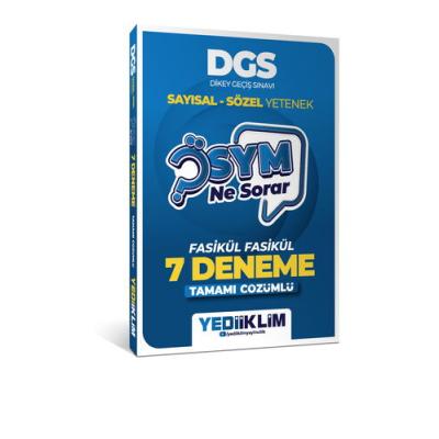 Yediiklim Yayınları 2027 ÖSYM Ne Sorar DGS Tamamı Çözümlü Fasikül 7 Deneme