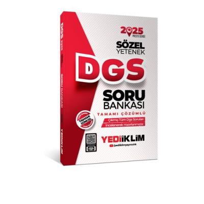 Yediiklim Yayınları 2025 DGS Sözel Yetenek Tamamı Çözümlü Soru Bankası