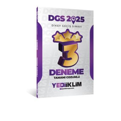 Yediiklim Yayınları 2025 DGS Tamamı Çözümlü 3 Yıldız Deneme