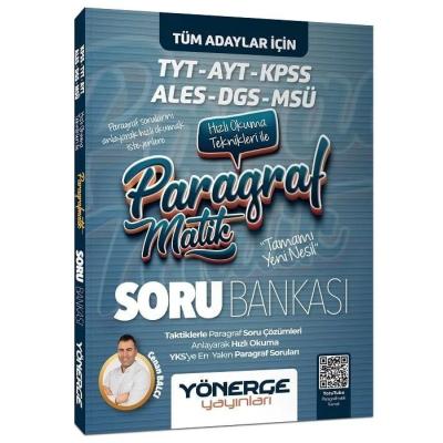 Yönerge Yayınları TYT AYT KPSS ALES DGS MSÜ Paragrafmatik Soru Bankası - Cenan Balcı