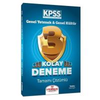 Yönerge Yayınları KPSS Genel Yetenek Genel Kültür Kolay 3 Deneme Çözümlü