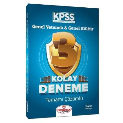 Yönerge Yayınları KPSS Genel Yetenek Genel Kültür Kolay 3 Deneme Çözümlü