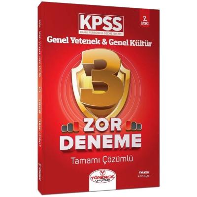 Yönerge Yayınları KPSS Genel Yetenek Genel Kültür Zor 3 Deneme Çözümlü