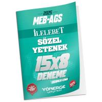 Yönerge Yayınları 2025 MEB-AGS Sözel Yetenek İLELEBET 15x8 Deneme Çözümlü