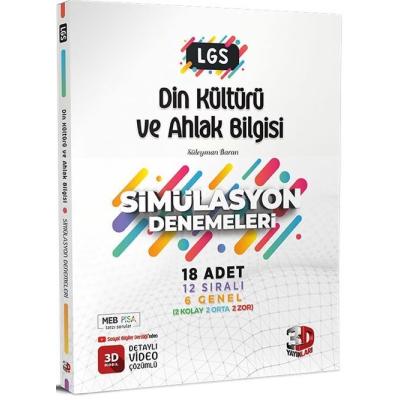 3D Yayınları Lgs 8. Sınıf Din Kültürü Ve Ahlak Bilgisi Simülasyon 18 Deneme