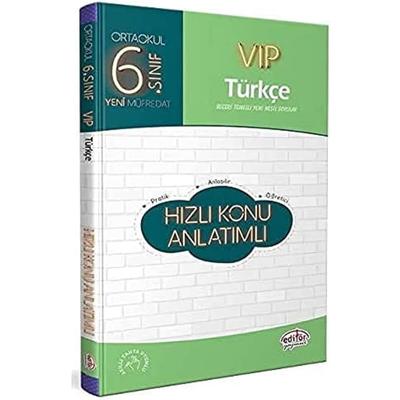 6. Sınıf VIP Türkçe Hızlı Konu Anlatımlı Editör Yayınevi