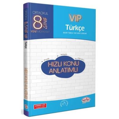 8. Sınıf VIP Türkçe Hızlı Konu Anlatımı Editör Yayınevi
