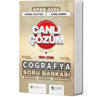 Akademi Denizi 2024 KPSS GK Canlı Çözüm Coğrafya  Soru Bankası