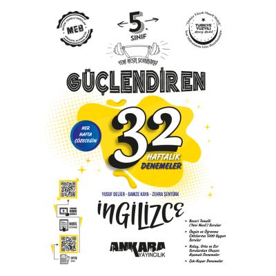 Ankara Yayıncılık 5. Sınıf Güçlendiren 32 Haftalık İngilizce Kazanım Denemeleri