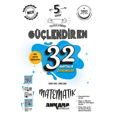 Ankara Yayıncılık 5. Sınıf Güçlendiren 32 Haftalık Matematik Kazanım Denemeleri