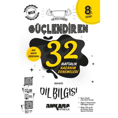 Ankara Yayıncılık LGS 8. Sınıf Güçlendiren 32 Haftalık Dil Bilgisi Kazanım Denemeleri