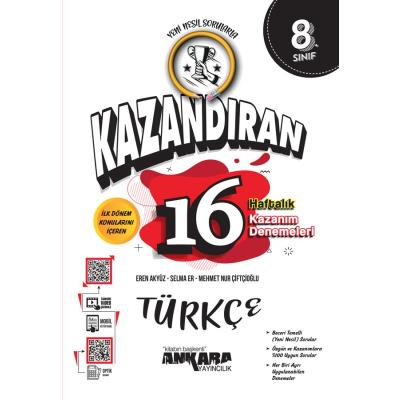 Ankara Yayıncılık LGS 8. Sınıf Kazandıran 16 Haftalık 1. Dönem Türkçe Kazanım Denemeleri
