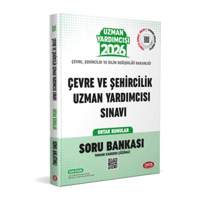 Data Yayınları 2026 Çevre ve Şehircilik Bakanlığı Çevre ve Şehircilik Uzman Yardımcısı Sınavı Ortak Konular Soru Bankası - Karekod Çözümlü
