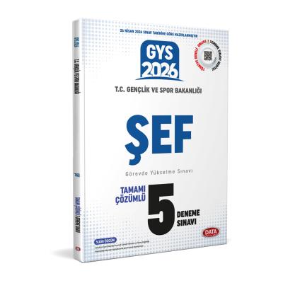 Data Yayınları 2026 T.C. Gençlik ve Spor Bakanlığı Şef Tamamı Çözümlü 5 Deneme Sınavı