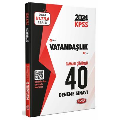 Data Yayınları 2024 KPSS Ultra Serisi Vatandaşlık 40 Deneme Sınavı
