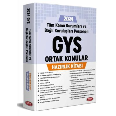 Data Yayınları 2024 Türkiye Kamu Kurumları ve Bağlı Kuruluşları Personeli GYS ve Unvan Değişikliği Ortak Konular Hazırlık Kitabı