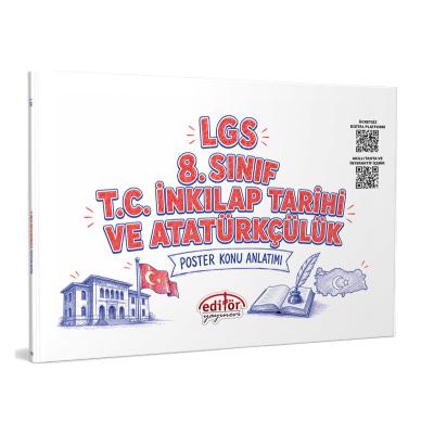 Editör Yayınları LGS 8. Sınıf T.C. İnkılap Tarihi ve Atatürkçülük Poster Konu Anlatımlı