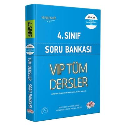 Editör Yayınları 4. Sınıf VIP Tüm Dersler Soru Bankası Mavi Kitap