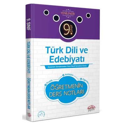 Editör Yayınları 9. Sınıf Türk Dili Edebiyatı Öğretmenin Ders Notları