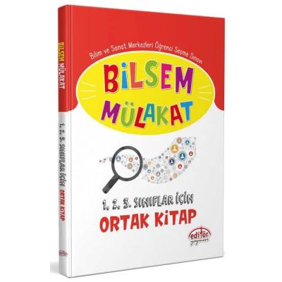 Editör Yayınları Bilsem Mülakat 1-2-3. Sınıf İçin Ortak Kitap