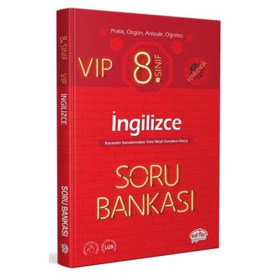 Editör Yayınları LGS 8. Sınıf VIP İngilizce Soru Bankası