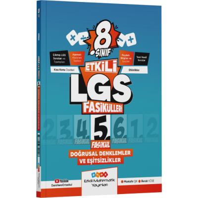 Etkili Matematik Yayınları LGS 8. Sınıf Etkili Fasikül Doğrusal Denklemler ve Eşitsizlikler 5