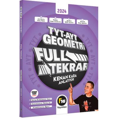 F10 Yayınları 2024 Kenan Kara TYT-AYT Geometri Full Tekrar Video Ders Kitabı 