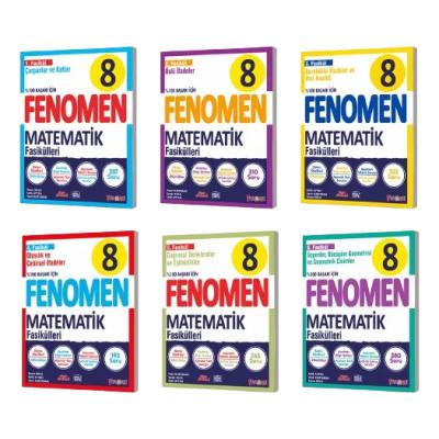 Fenomen Okul Yayınları LGS 8. Sınıf Matematik Fasikül Seti (1-2-3-4-5-6. Sayılar)