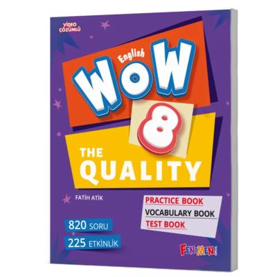 Fenomen Okul Yayınları Lgs 8. Sınıf Wow English 8 The Quality + Practice Book + Vocabulary Book + Test Book