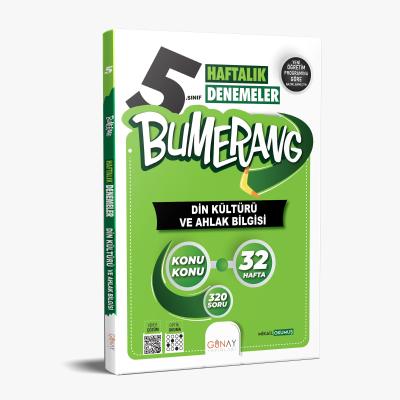 Günay Yayınları 5. Sınıf Din Kültürü Ve Ahlak Bilgisi Bumerang Konu Konu 32 Haftalık Denemeler