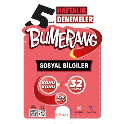 Günay Yayınları 5. Sınıf Bumerang 32 Haftalık Sosyal Bilgiler Denemeleri