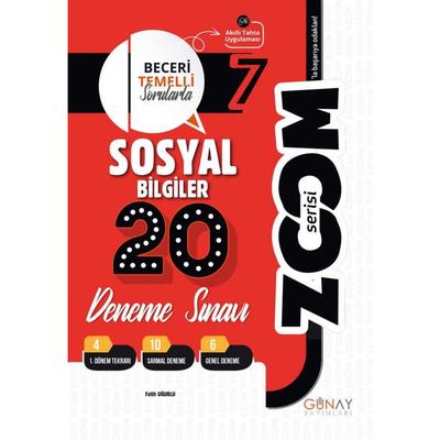 Günay Yayınları 7.Sınıf Zoom Sosyal Bilgiler 20 Deneme