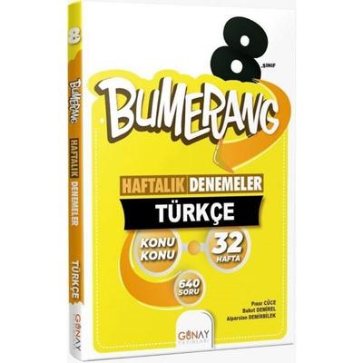 Günay Yayınları LGS 8. Sınıf Türkçe Bumerang Konu Konu Haftalık Denemeler