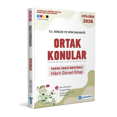 GYS Akademi 2026 T.C. Gençlik ve Spor Bakanlığı Ortak Konular Yapay Zeka Destekli Hibrit Kitap