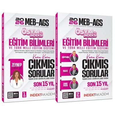 İndeks Akademi 2026 MEB-AGS Eğitim Bilimleri ve Türk Milli Eğitim Sistemi ÖSYM nin İndeksi Çıkmış Sorular Son 15 Yıl Çözümlü Set - Zeynep Salman İçli