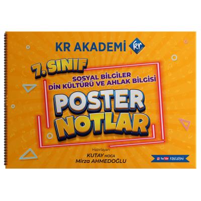 Kr Akademi Yayınları 7. Sınıf Sosyal Bilgiler Din Kültürü Ve Ahlak Bilgisi Poster Notlar